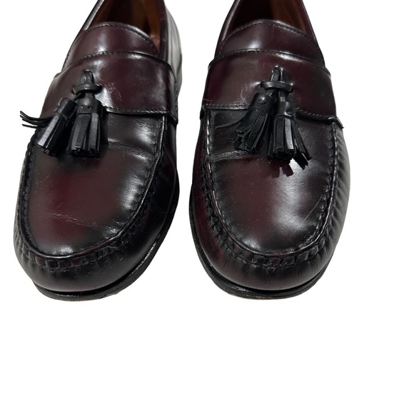 Allen Edmonds Stowe Mens Burgundy Leather Tassel Loafers Slip-On Shoes Size 11D main image 7